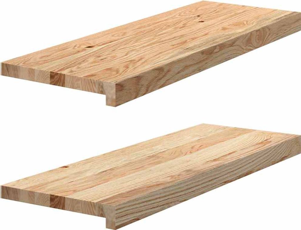 Fensterbänke 2 Stk. Unbehandelt 70x30x2 cm Massivholz Eiche