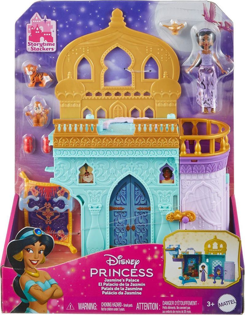 Mattel DISNEY Belles Schloss - Inspiriert von "Die Schöne und das Biest", Puppenhaus-Spielset, Reisespielzeug und Geschenke für Kinder, HPW94 HLW94