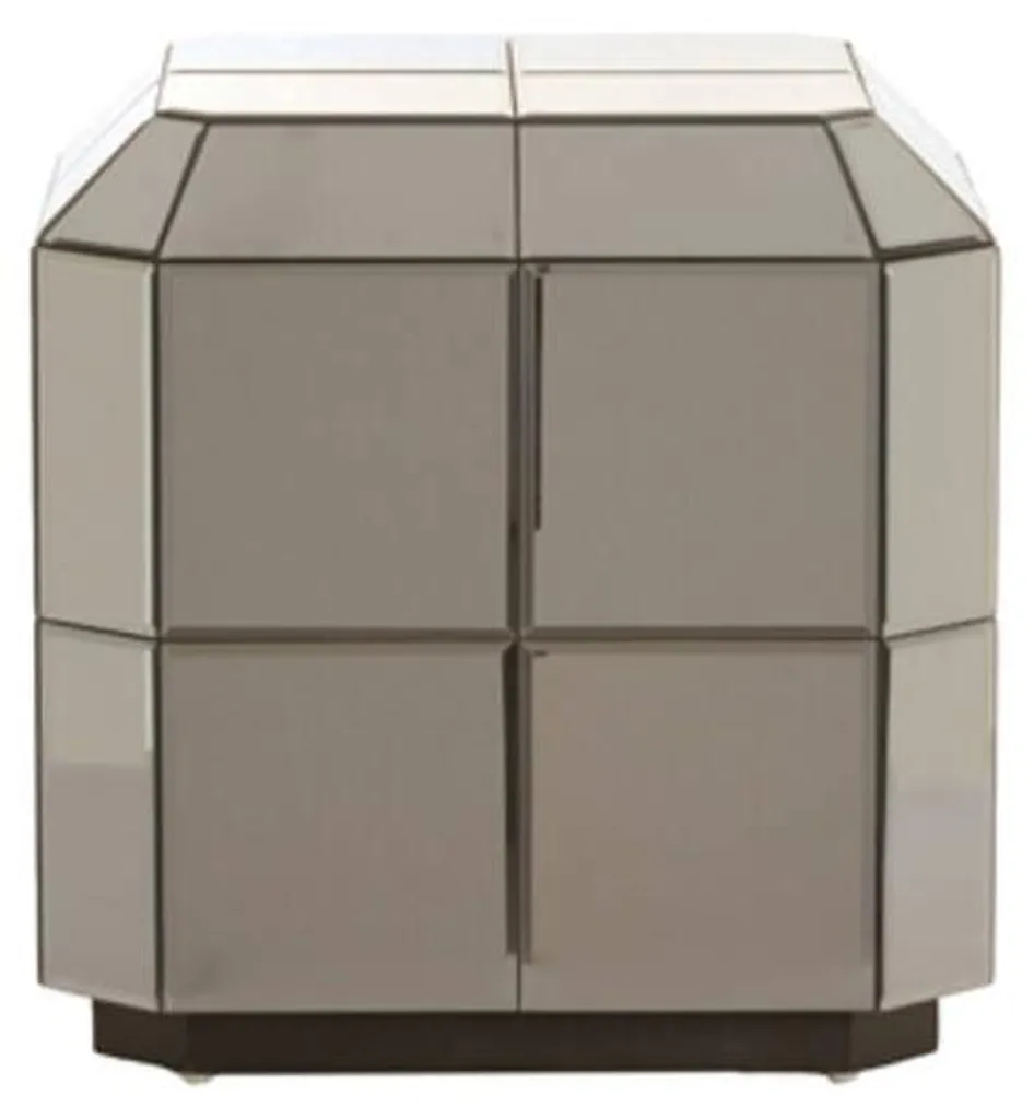 Socle en verre transparent Luciano 40x40x40 cm - Finition Haut de Gamme