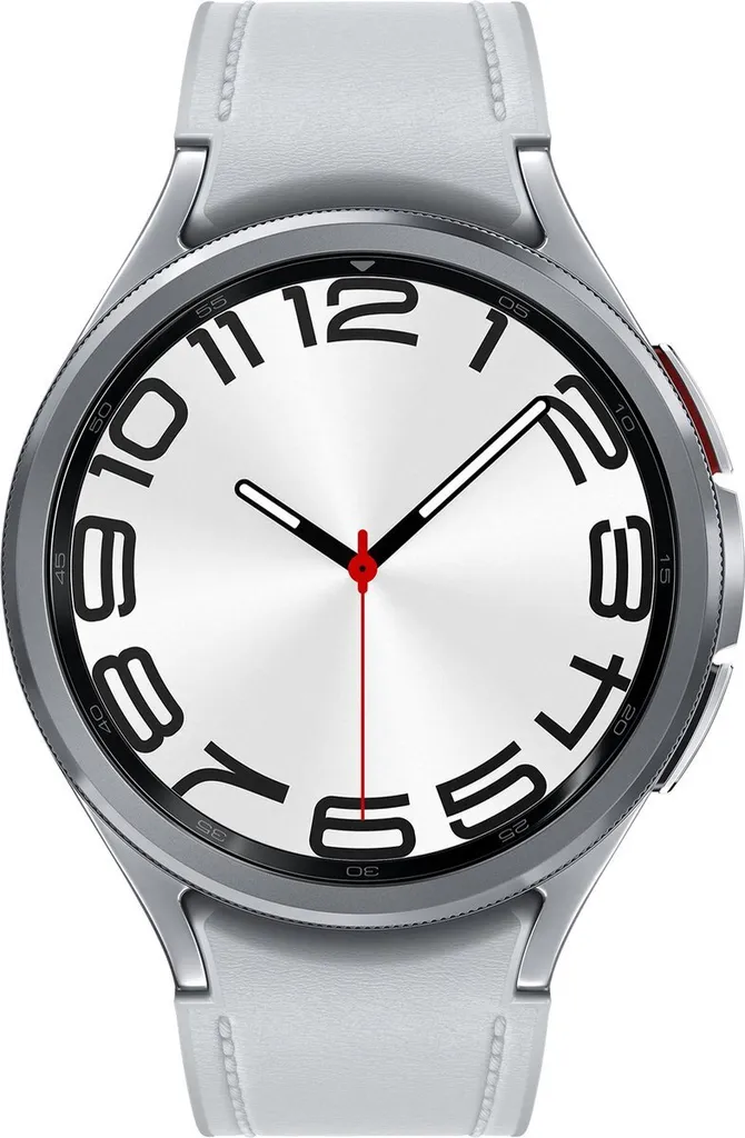 Galaxy Watch6 Classic 47mm Argent - Écran OLED et Suivi de Santé Avancé