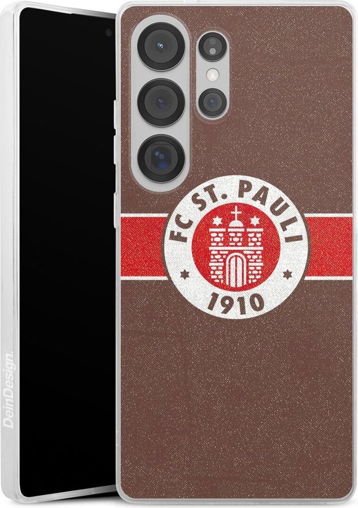 DeinDesign Slim Hülle für Samsung Galaxy S25 Ultra Silikon Case Ultra Dünn Handyhülle FC St. Pauli Logo Offizielles Lizenzprodukt