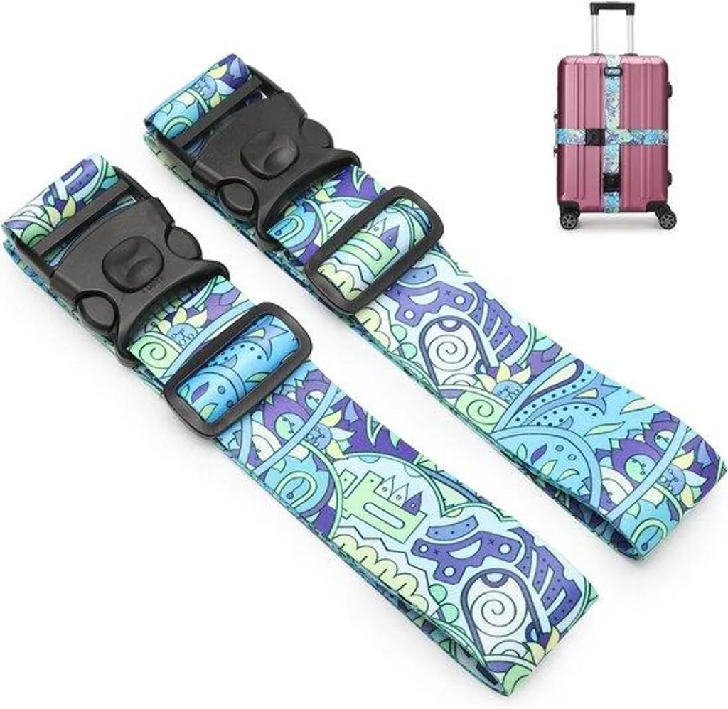 Sac à fleurs bleu 2 pièces pour organiser le linge de voyage