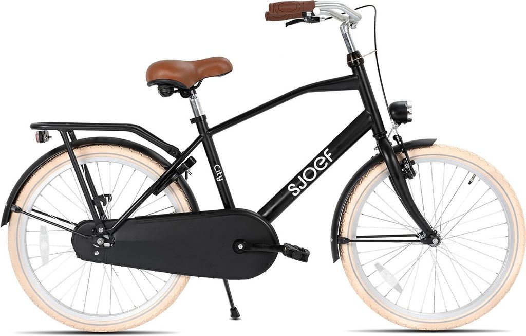 SJOEF City Kinderfahrrad 24 Zoll | Ab 8-12 Jahren | Kinder Fahrrad für Jungen / Jugend | EN4210 | V-Brake & Rücktrittbremse | Reflektoren & Schl...