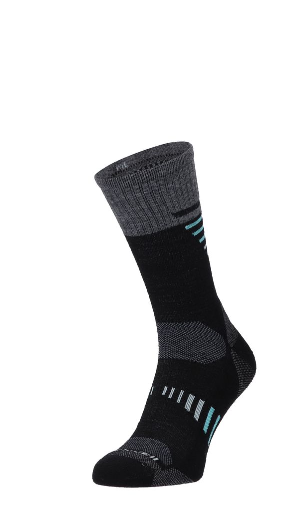Sockwell Ascend Crew II Damen Wandersocken 15-20 mmHg Black Größe 35-38
