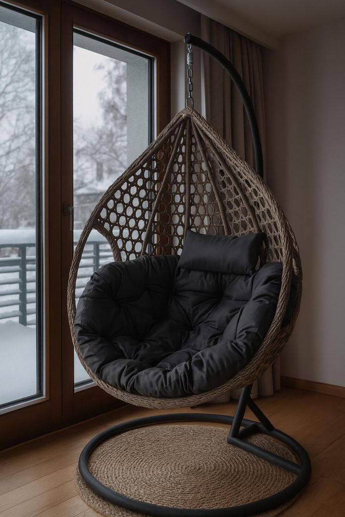 Rppiup Hängehöhle Mit LED-Beleuchtung - Hängesessel Für Innen Und Außen