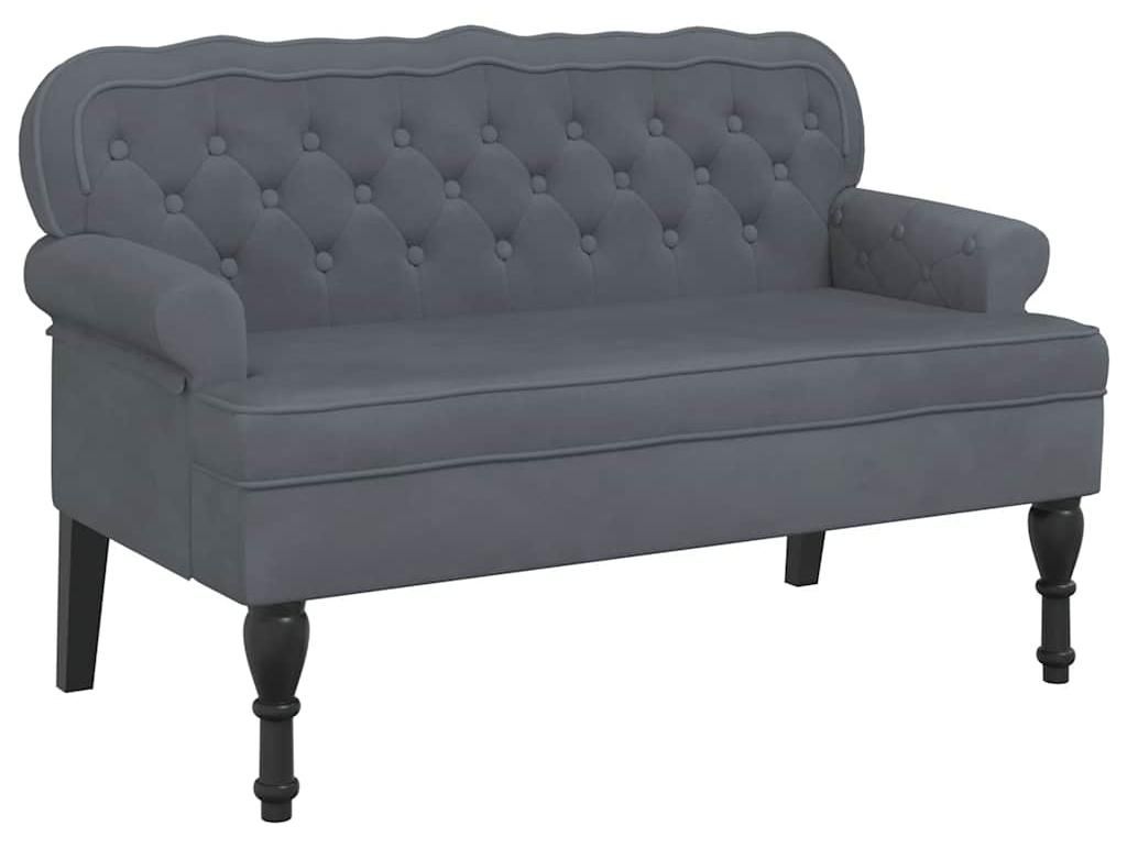 vidaXL Lavica s operadlom tmavosivá 119,5x64,5x75 cm Obrázok produktu 