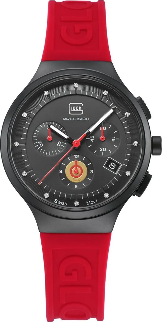 Montre Quartz Glock GW-16-1-18 pour Femme - Bracelet Cuir Noir Élégant
