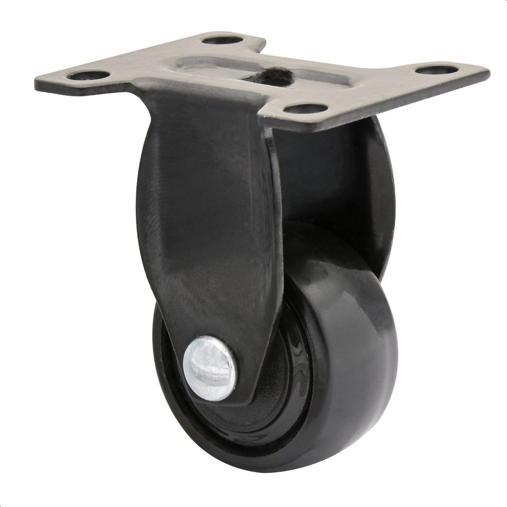 WAGNER Design 3C - Bockrolle soft - Durchmesser Ø 25 mm, schwarz, Anschraubplatte, Tragkraft 12 kg - 01242701