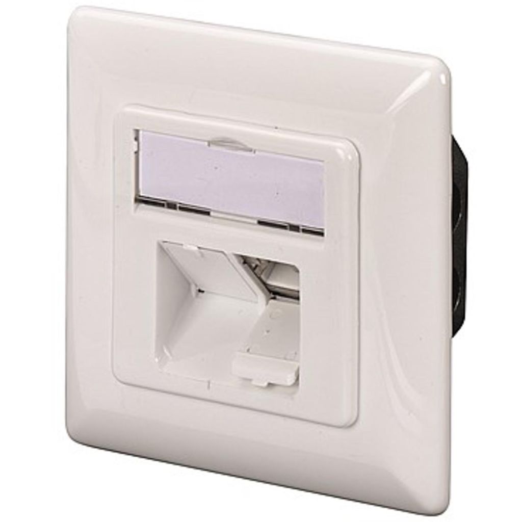 DIGITUS Anschlussdose Kat.6A (tief) 2 x RJ45 geschirmt reinweiß