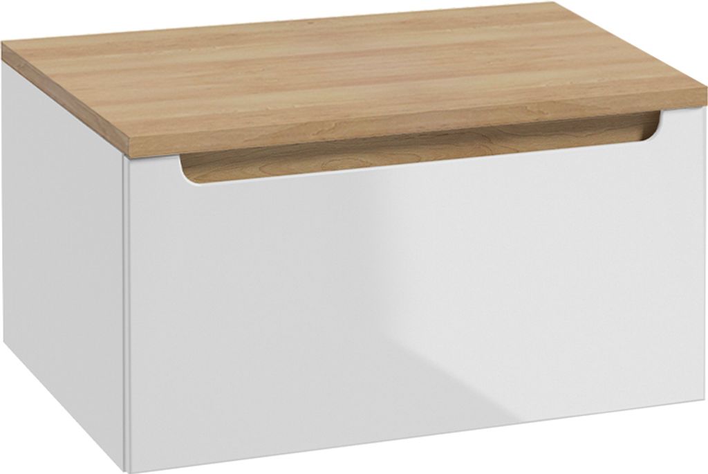 Waschtischunterschrank 60cm Livia mit 1 Schublade, Weiß