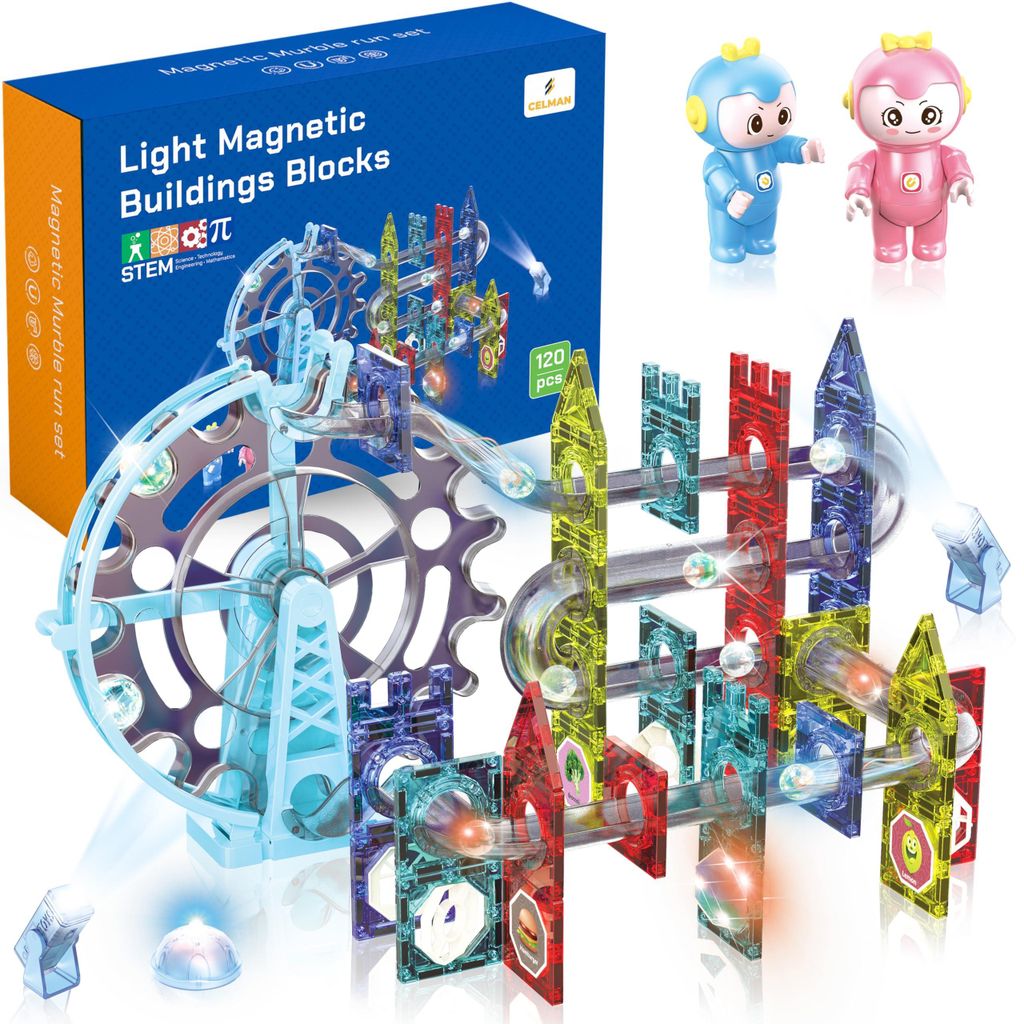Magic Magnetic Blocks 120 pièces STEM carreaux magnétiques Image du produit 