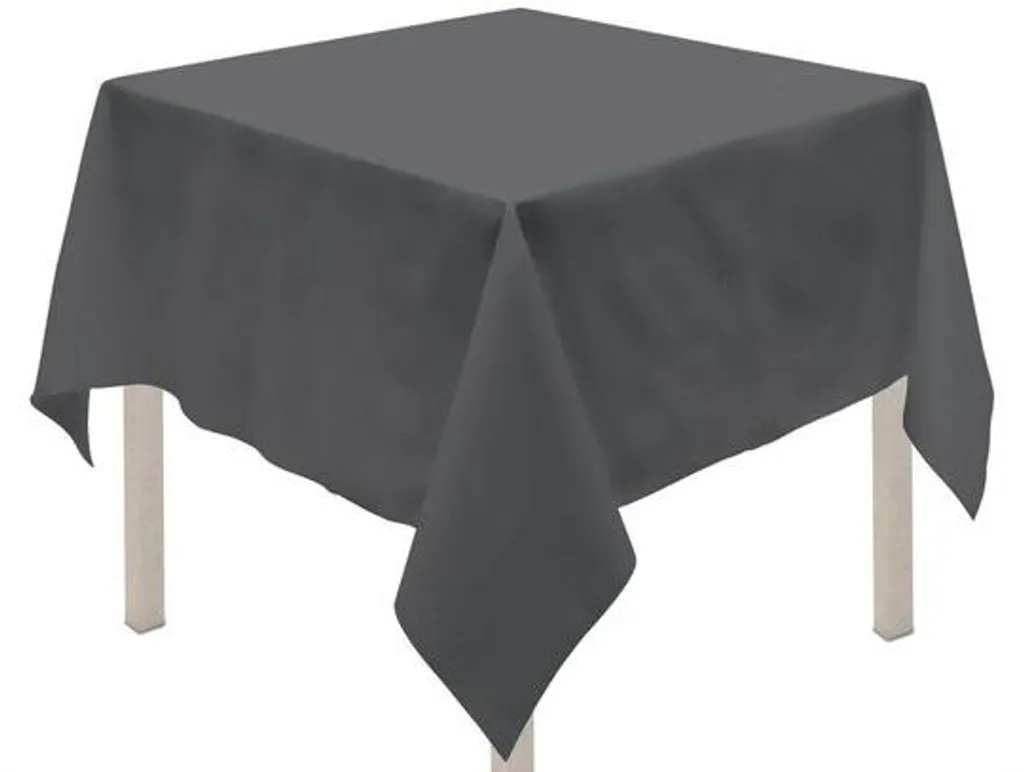 Nappe anthracite 180x180 cm anti-tache et anti-glisse avec doublure