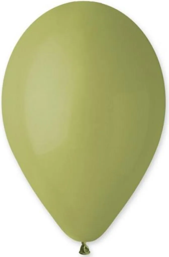 Ballons de baudruche vert olive G110 - 30 cm - Sachet de 100 pièces
