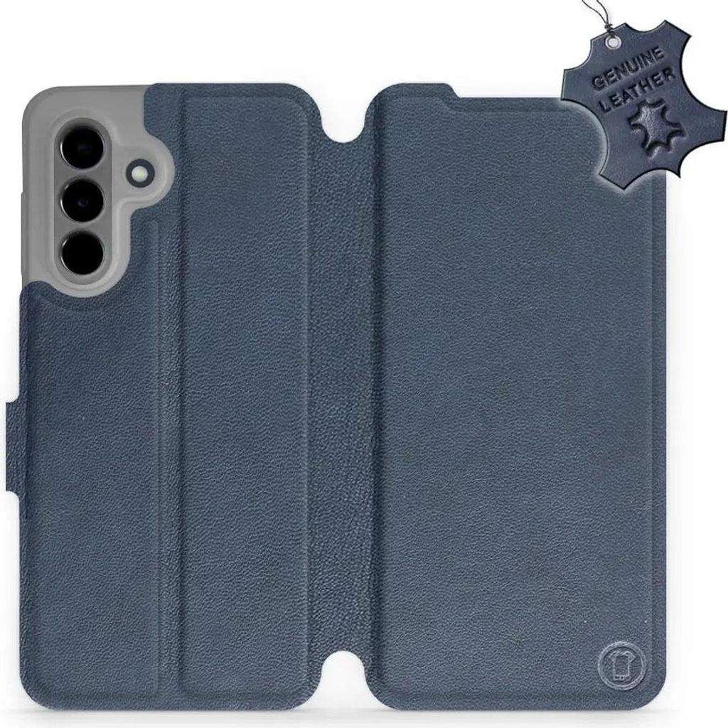 Echtleder Handyhülle für Galaxy A26 5G, Mobiwear Leather, Dunkelblau