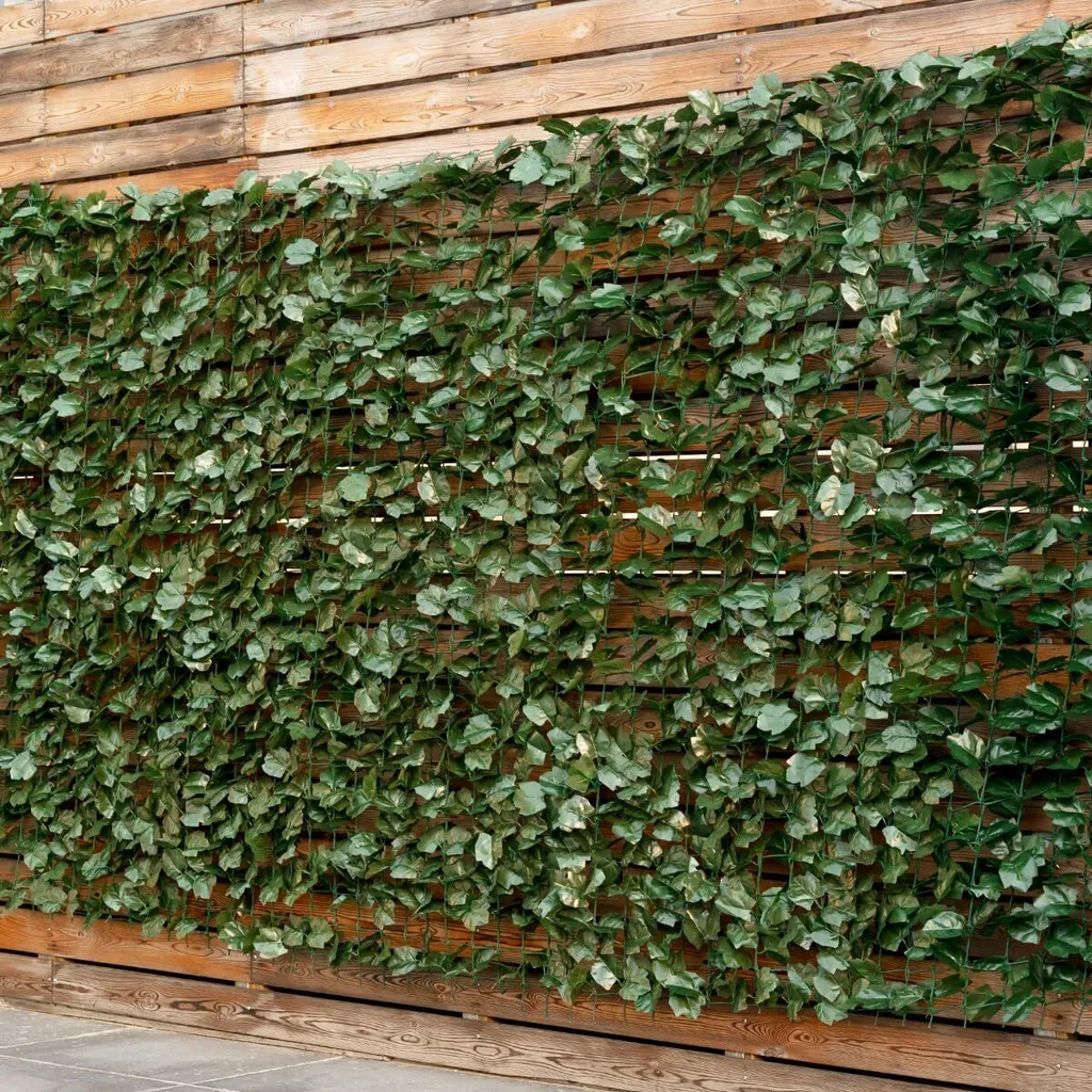 Paroi Végétale Artificielle 150x240cm avec Feuillage Lierre Anti-UV