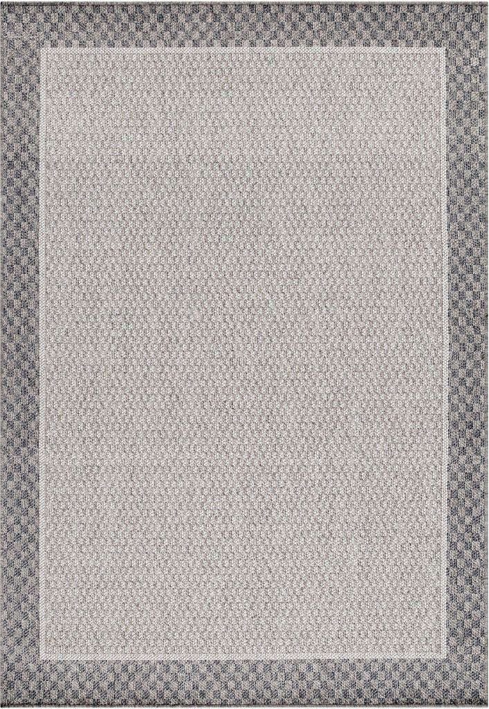 Villa Möbel Aruaro Terrasse, Garten-Teppich, Outdoorteppich, Bordüre-Design, Farbe:Creme, Grösse:160x230 cm