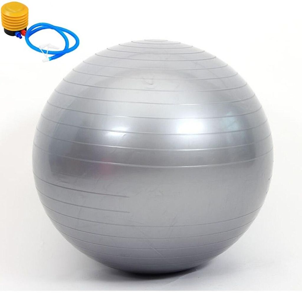 Gymnastikball inkl. Pumpe Fitnessball Grau Sportball Produktbild 