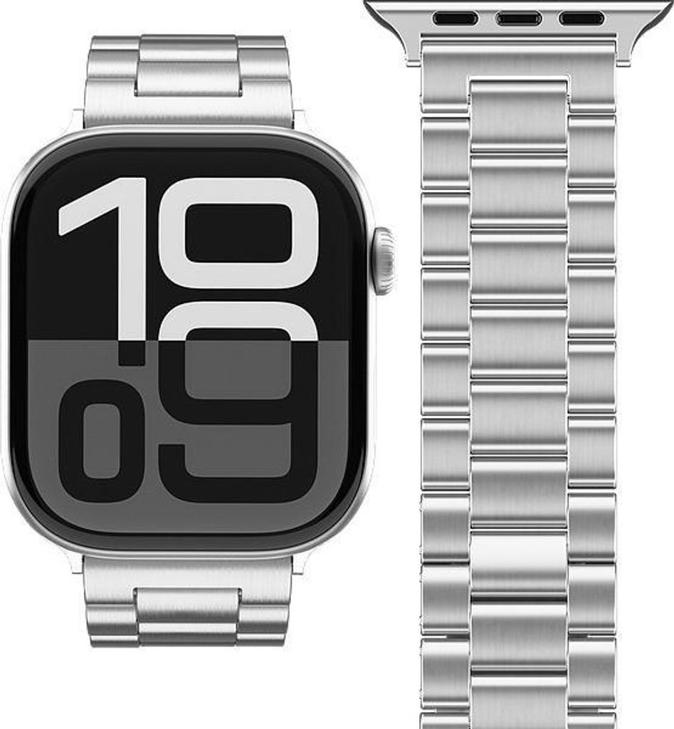 Vonmählen Link Bracelet 2 für Apple Watch | 44 | 45 | 46 | 49mm One Size, Silver