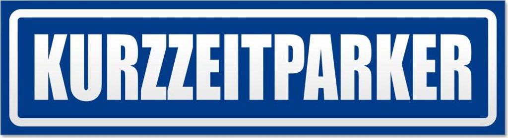 Kurzzeitparker invertiert Magnetschild Schild magnetisch