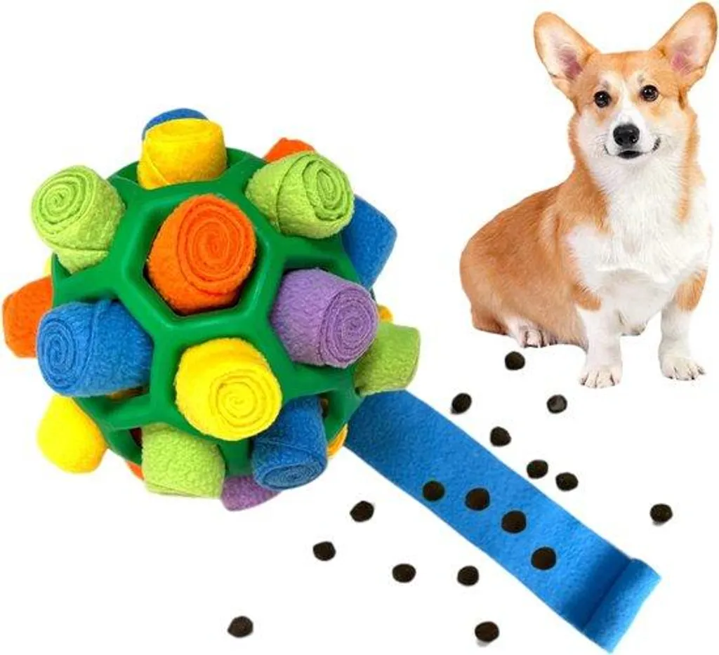 Jouet portable pour chiens en fibres naturelles vertes spécial dressage
