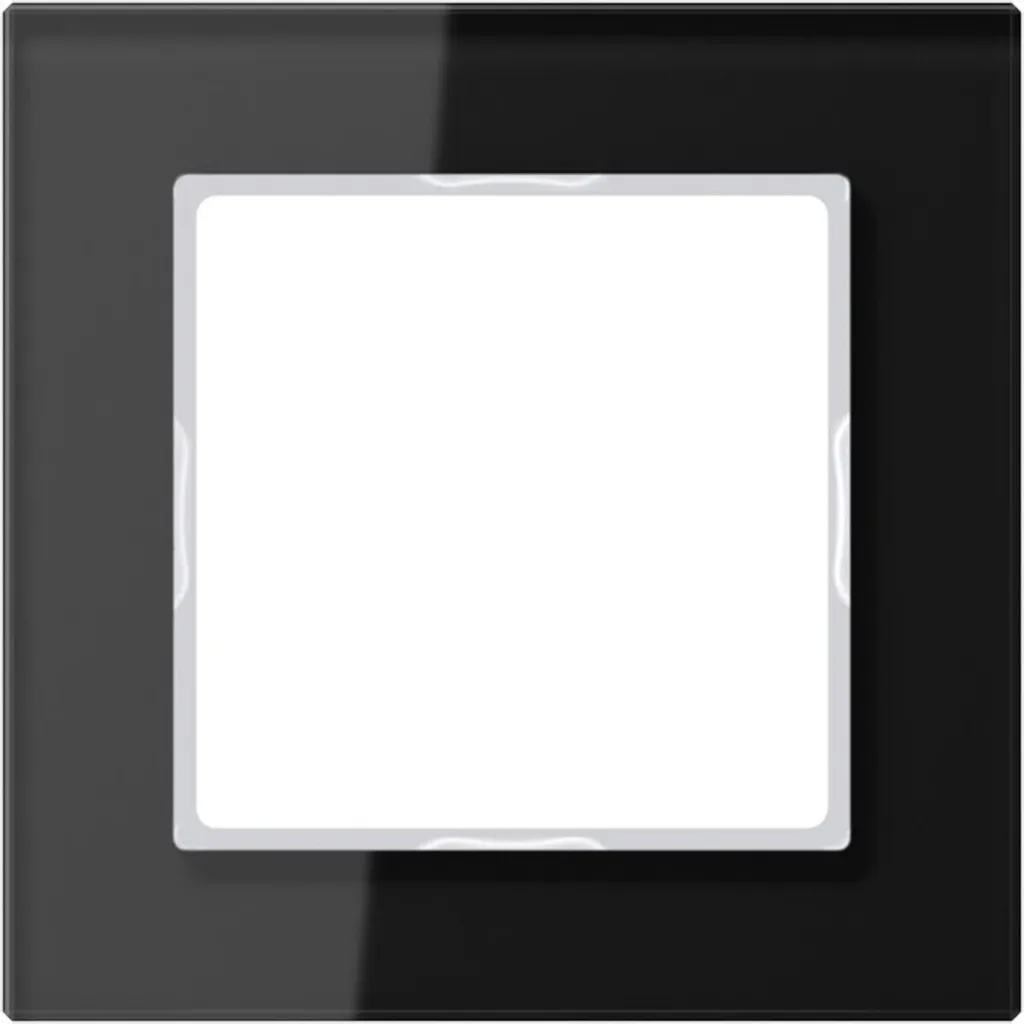 Rénovation premium : Plaque Jung AC 581 GL SW Noir Verre anti-rayures