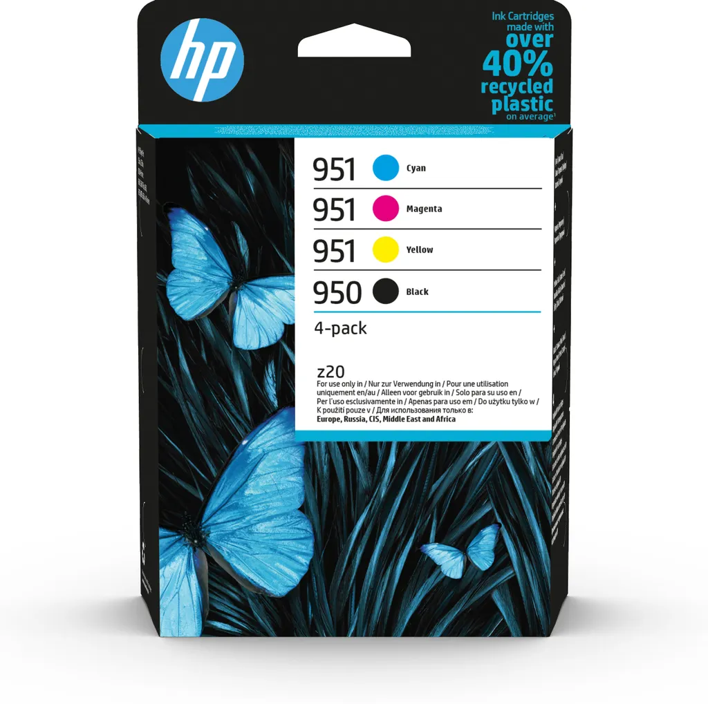 HP 950/951 - confezione da 4 pezzi - nero, giallo, ciano, magenta - originale - cartuccia d'inchiostro - per Officejet Pro 251, 276, 8100, 8600, 8600 N911, 8610, 8615, 8616, 8620, 8625, 8630, 8640 - 2