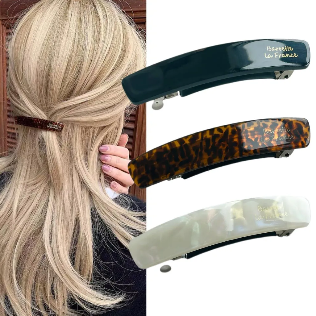 Barrettes Automatiques Anti-Glisse pour Cheveux Fins : Lot de 3 Pièces