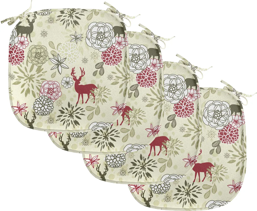 Housses de Siège Spécial Noël pour Table de Fête, Imperméables, x4