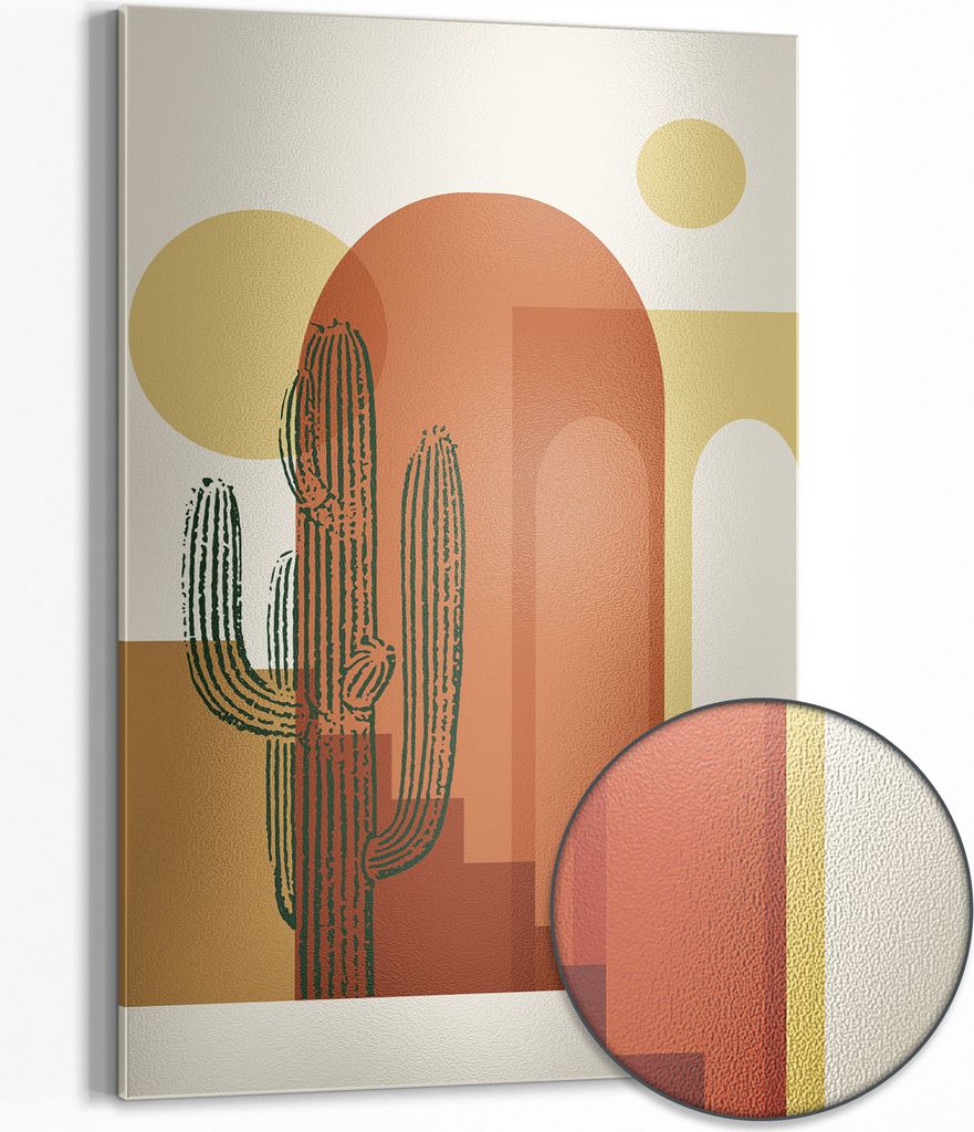 DEQOART Magnettafel Metall 40x60 cm 'Minimalistische Oase' Whiteboard Pinnwand Büro