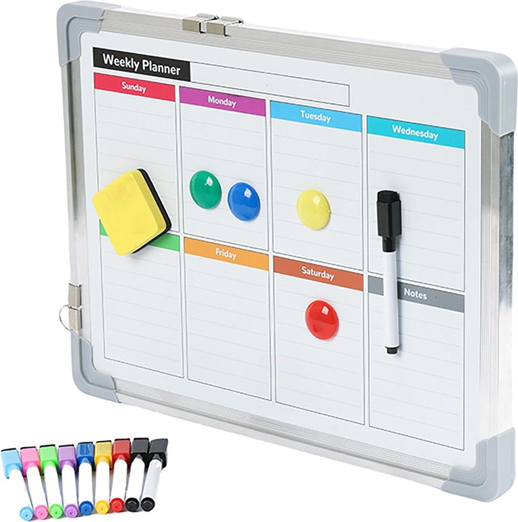 Magnetische Whiteboard-Tafel 30x40 cm mit Markern und Magneten