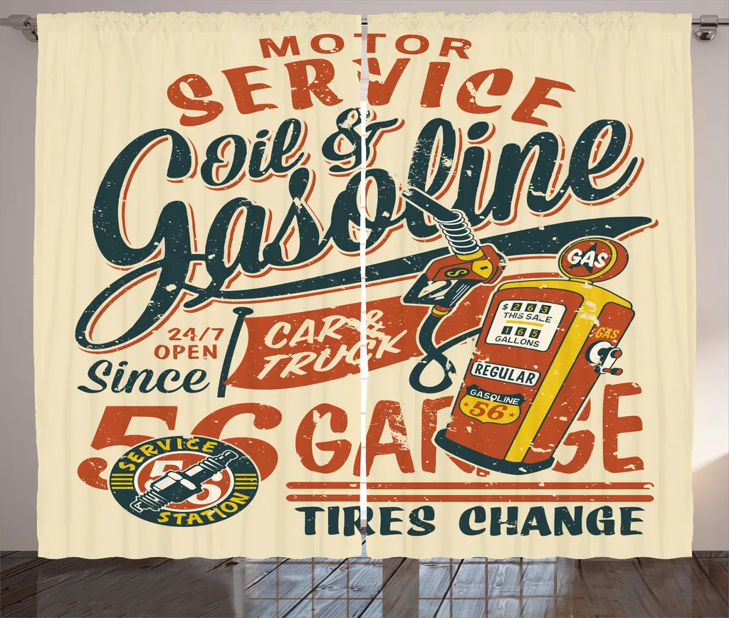 Rideau Vintage Trucks ABAKUHAUS : Opacité et Style pour votre Chambre