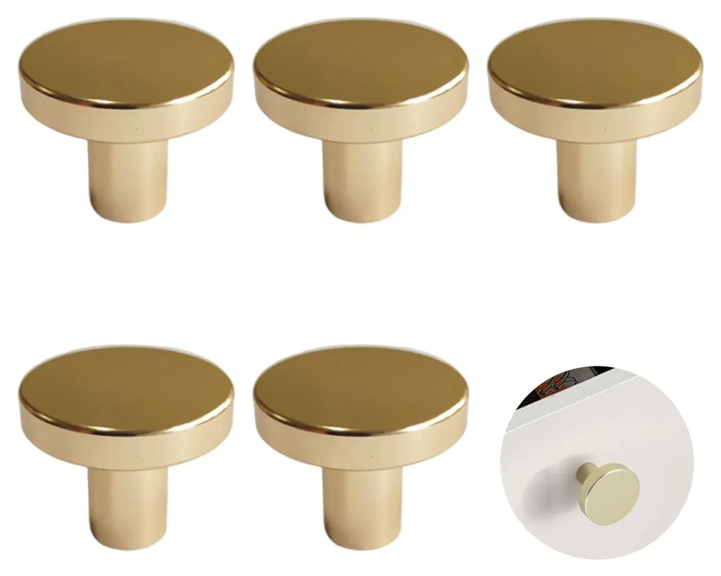 Améliorez vos meubles avec ces boutons dorés en laiton, lot de 5 durable