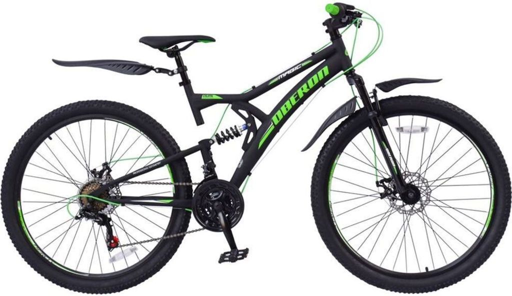 27,5 Zoll Kinder Jungen Fahrrad Mountainbike MTB Fully Rad Oberon Grün