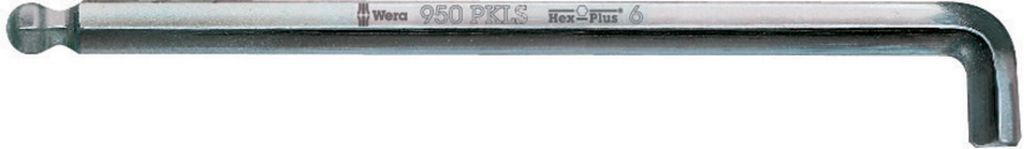 Wera 950 PKLS Winkelschlüssel, metrisch, gestellverchromt, Produktbild 