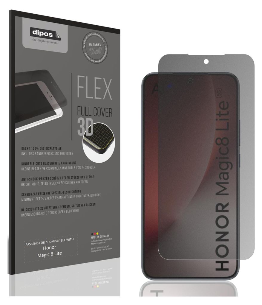 Full Cover Privacy Blickschutzfolie für Honor Magic 8 Lite Produktbild 