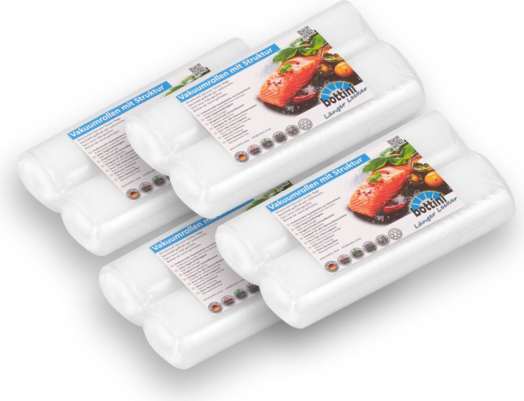 8 x Vakuumrolle 20 x 600 cm für Lebensmittel geeignet für alle Vakuumierer