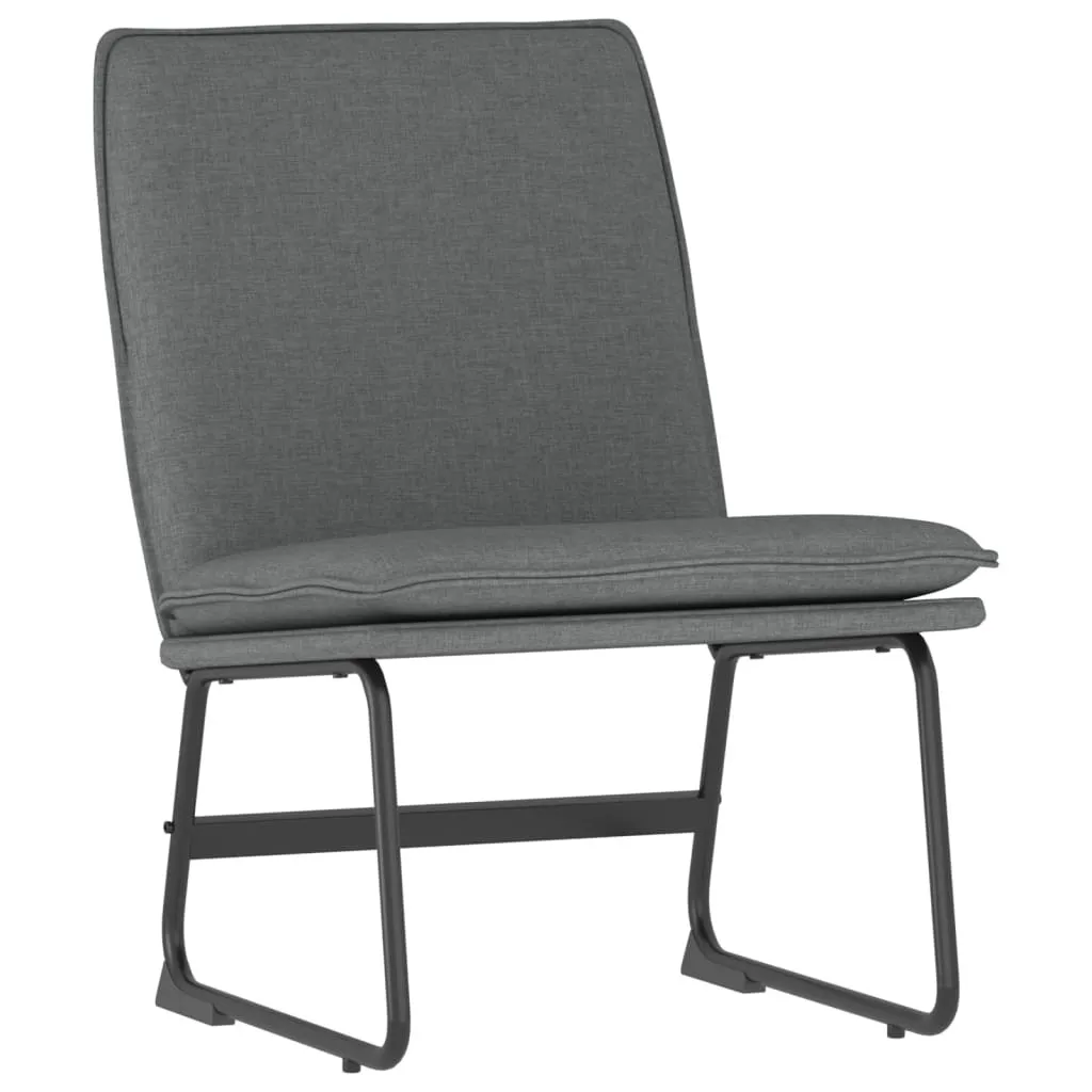 Sedia da salotto grigio scuro 52x75x76 cm in tessuto