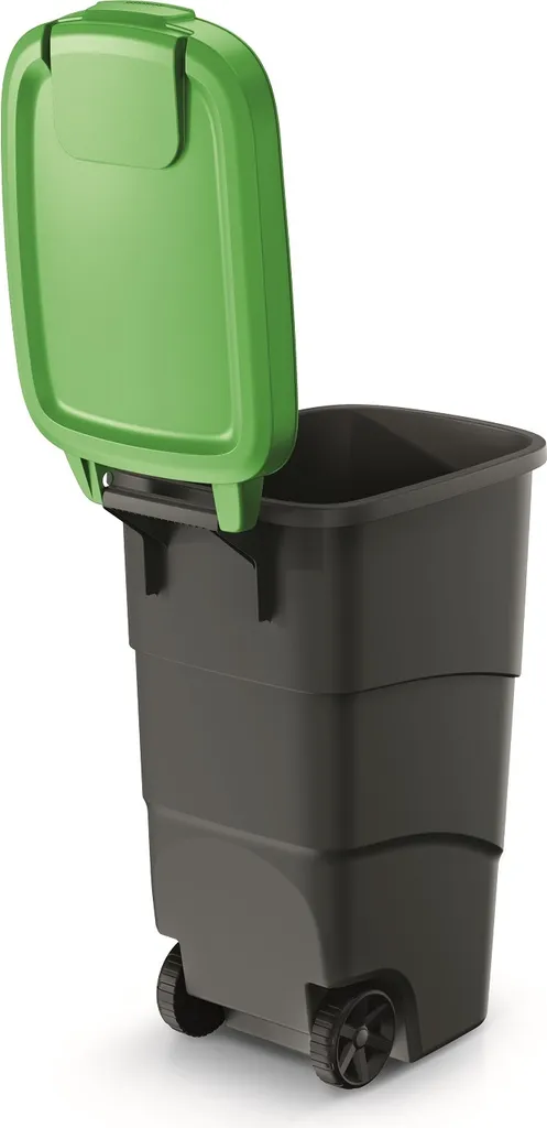 Pattumiera Wheeler 110 Litri Con Ruote – Cestino Per Esterno Con Coperchio, Colore Blu, Resistente Alle Intemperie