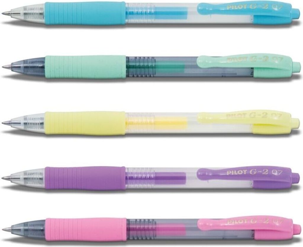 Pilot G2-07 Gelschreiber Pastell - 5er-Set Produktbild 