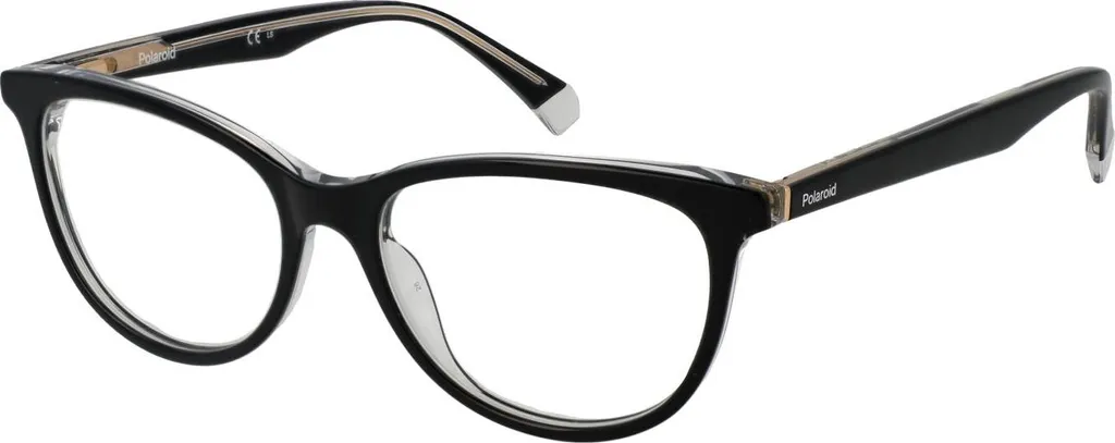 Monture optique Polaroid pour femme PLD D395 noir cristal et élégante