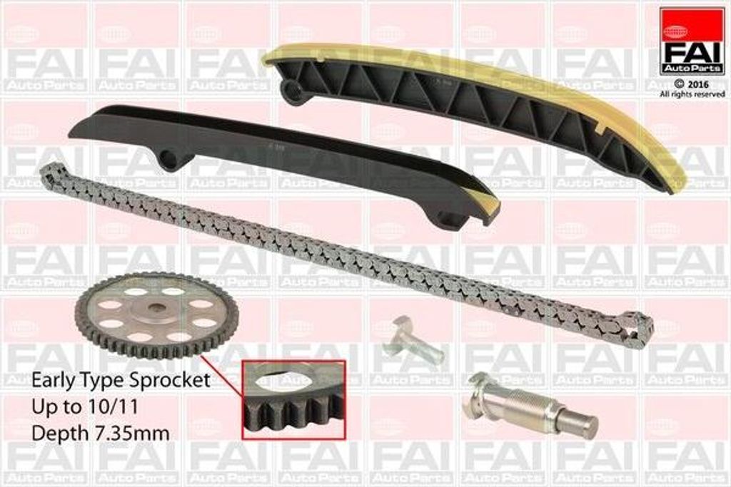 FAI AutoParts TCK208NG Steuerkettensatz Steuerkette für VW GOLF VI (5K1) Polo Schrägheck (6R1, 6C1) GOLF PLUS (5M1, 521) Caddy III Kombi TOURAN (...