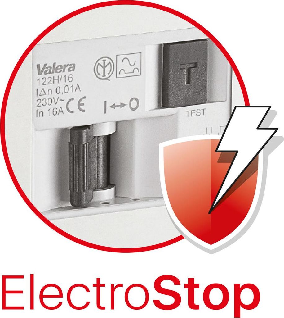 Valera Action Protect 1600 Haartrockner mit Elektrostop, Schwarz, wandmontierbar