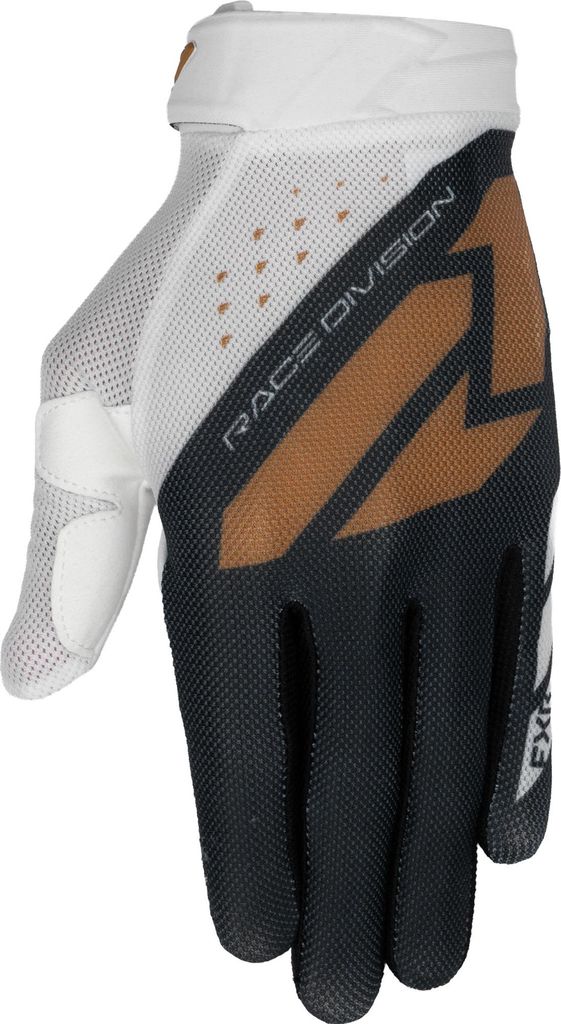 FXR Reflex Air Motocross Handschuhe, schwarz/weiß/gold, M