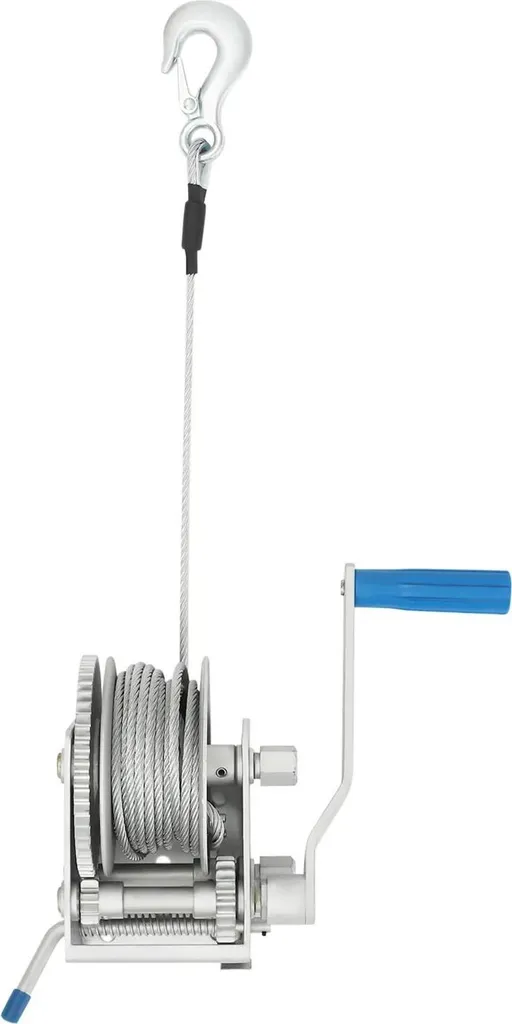 Treuil Manuel à Sangle 1134 kg - Treuil de Halage 3 Vitesses Argenté
