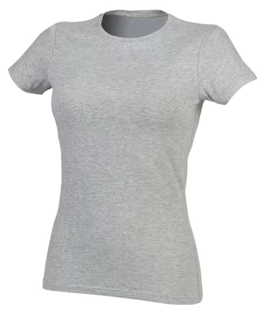 SF Women - "Feel Good" T-Shirt für Damen LT4489 (M) (Grau meliert)
