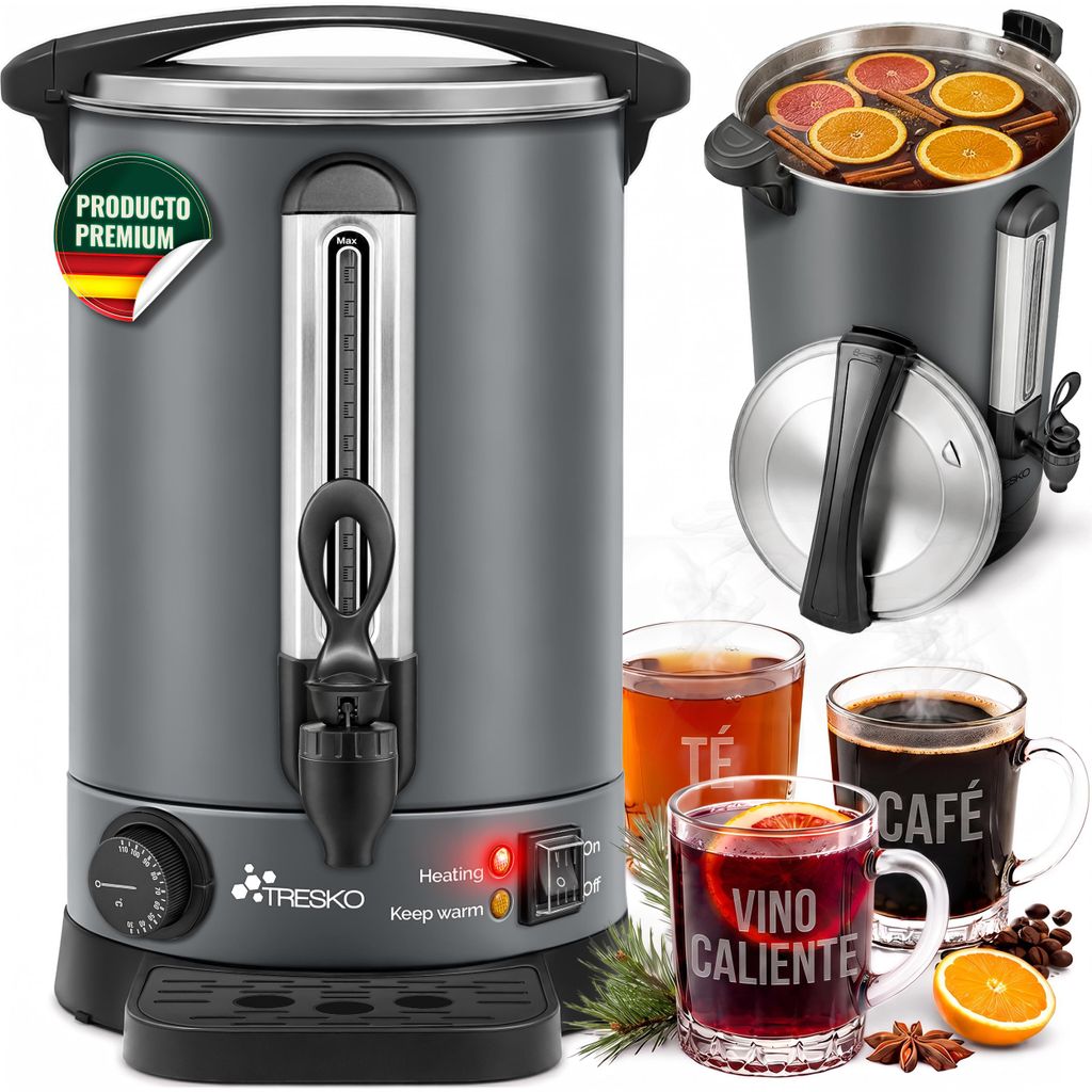 TRESKO Hervidor de vino caliente gris 20L / 2500W máquina Imagen del producto 
