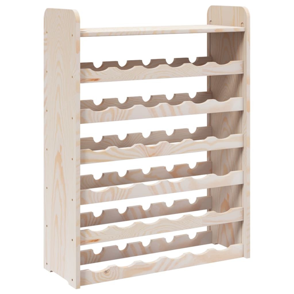 vidaXL Stojak na wino z górną półką 67,5x25x87 cm lite Zdjęcie produktu 