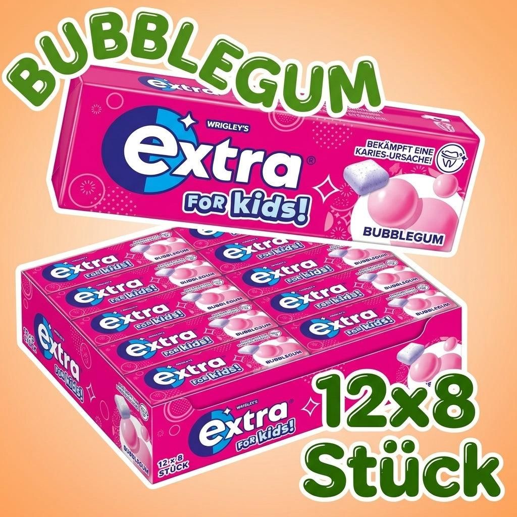 Wrigley’s Extra for Kids Bubblegum 12×8 – Zuckerfreier Produktbild 
