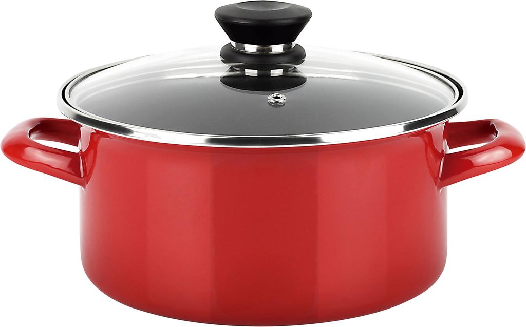 FAGOR Optimax Rot emaillierte Stahlkasserolle (Ø 20 x 10 cm)