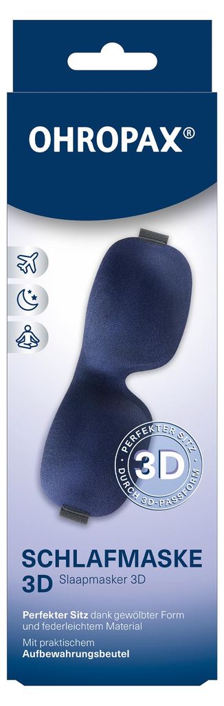 OHROPAX Maschera per il sonno 3D, 1 pz. tappi per le Immagine del prodotto  Immagine generata dall'IA
